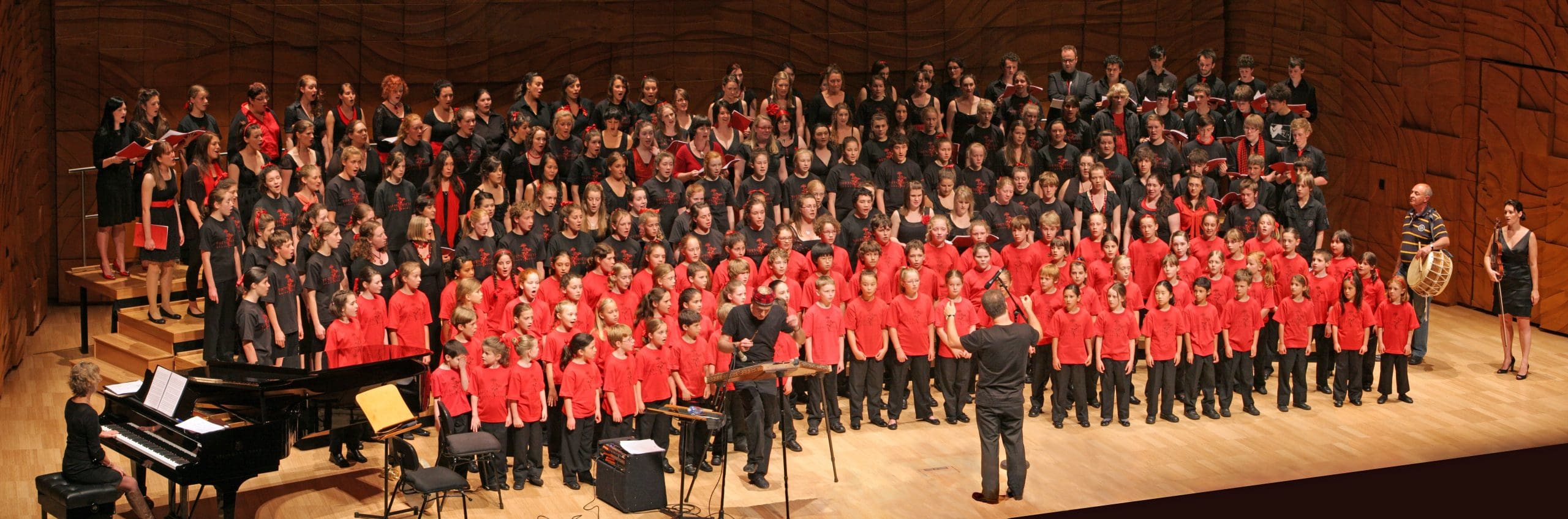 massed choir of all the levels of Young Voices of Melbourne